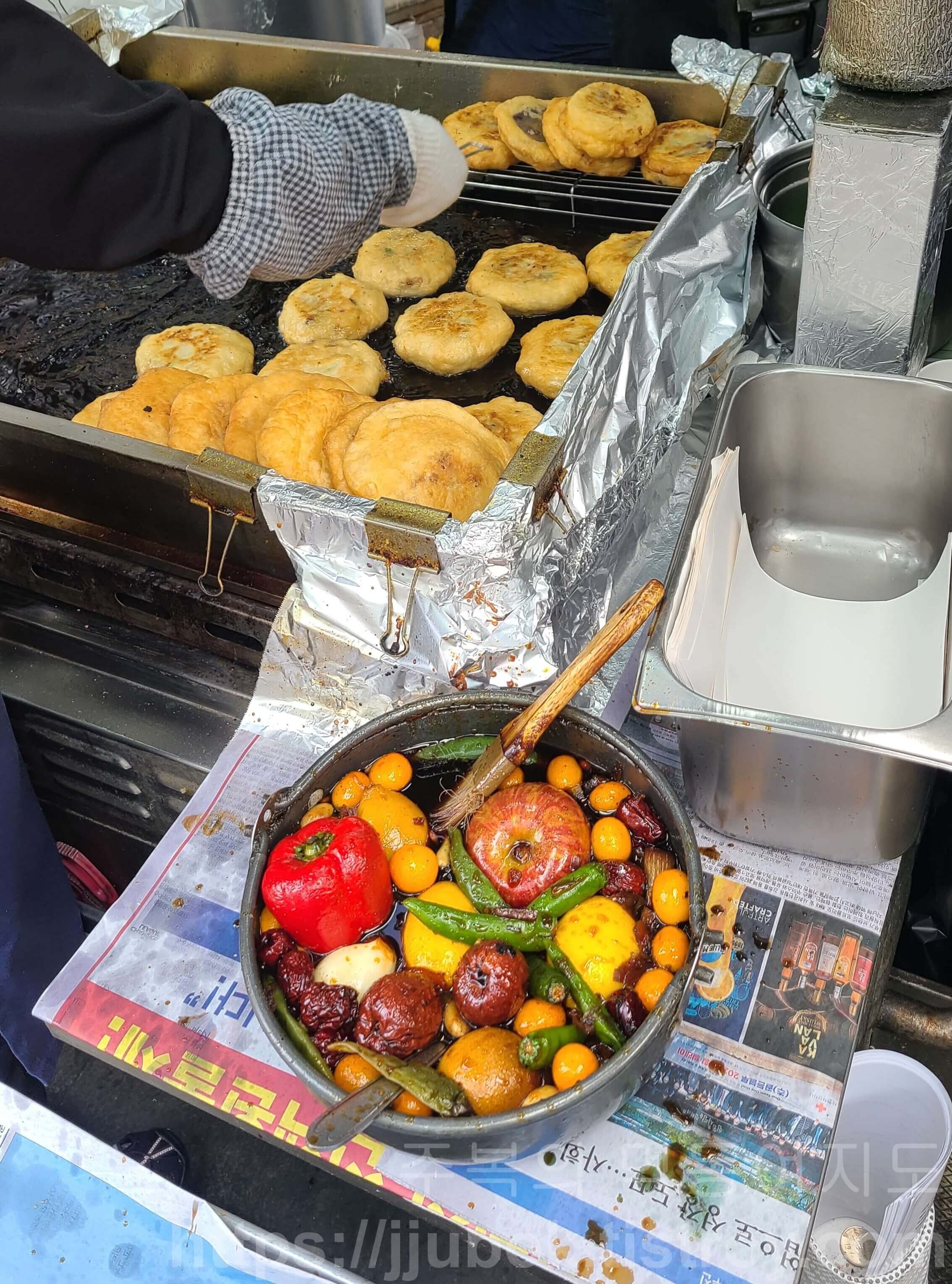 남대문-야채호떡-판매