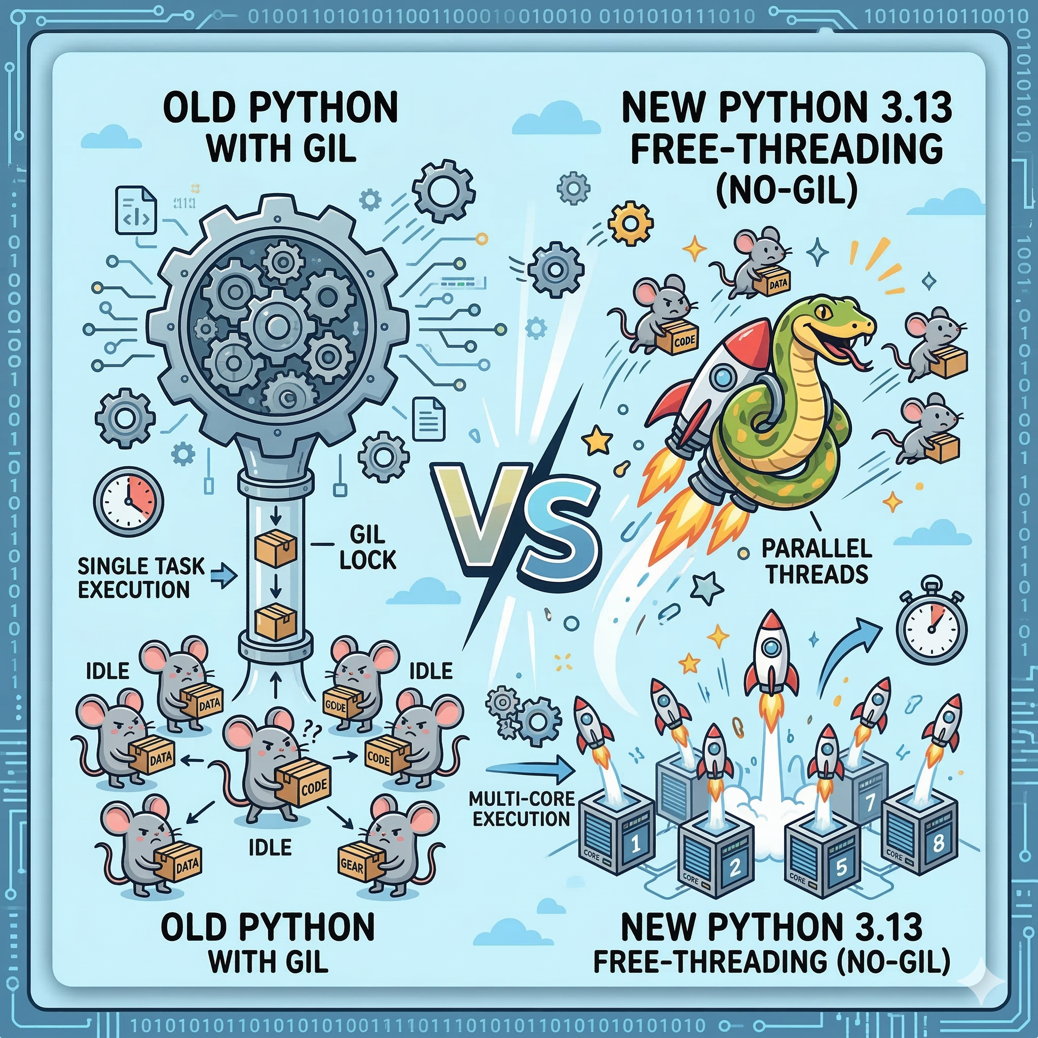 Python 3.13의 Free-threading(No-GIL) 구현 방식