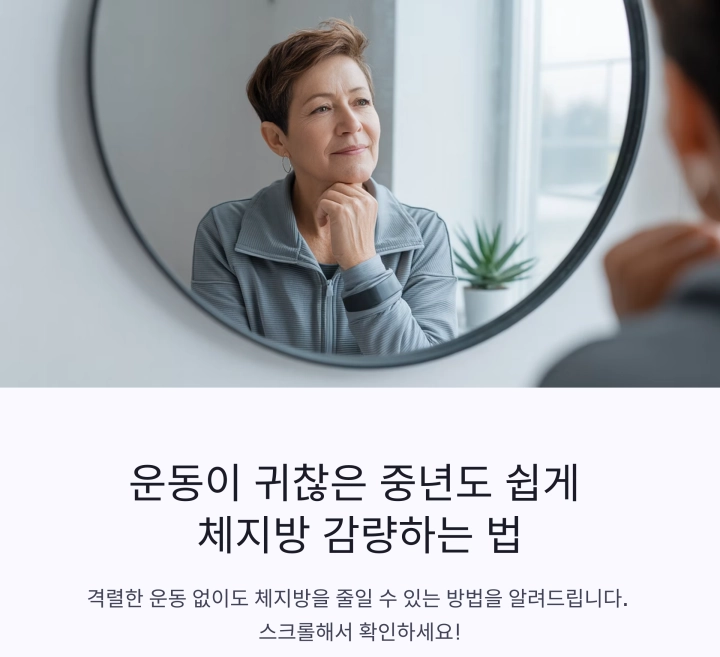 운동이 귀찮은 중년을 위한 쉬운 체지방 감량 루틴