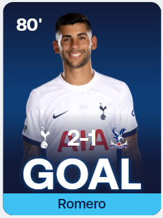 토트넘 팰리스 손흥민 로메로 골