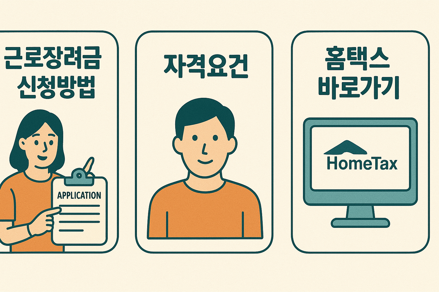 근로장려금 신청방법 자격요건 지급일-홈택스 바로가기