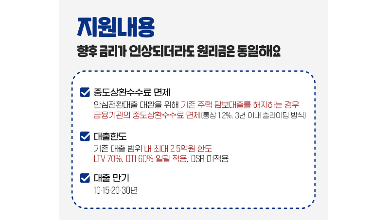 안심전환대출 지원