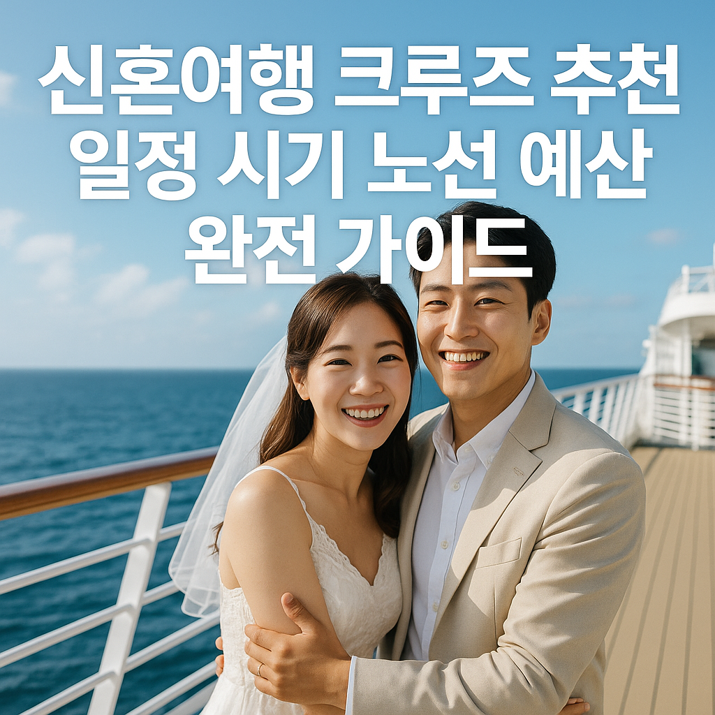신혼여행 크루즈 추천 일정 시기 노선 예산 완전 가이드