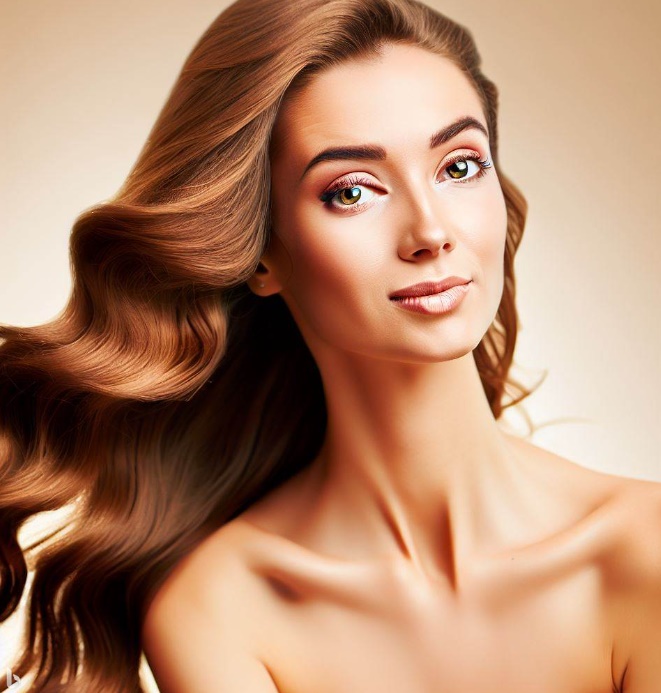 건강한 피부와 머리카락(made by Bing)