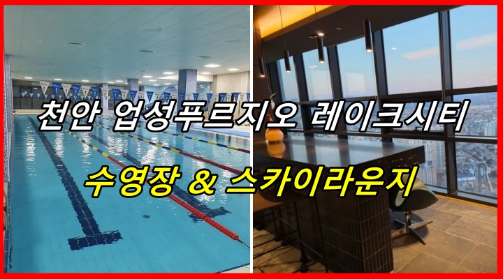천안 업성푸르지오 레이크시티 커뮤니티시설 예정인 수영장 & 스카이라운지