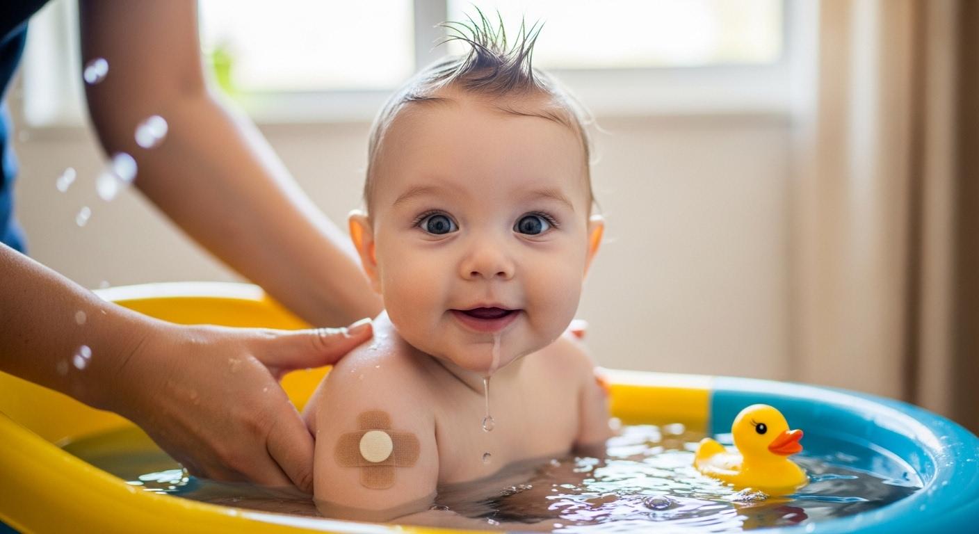 아기 예방접종 목욕