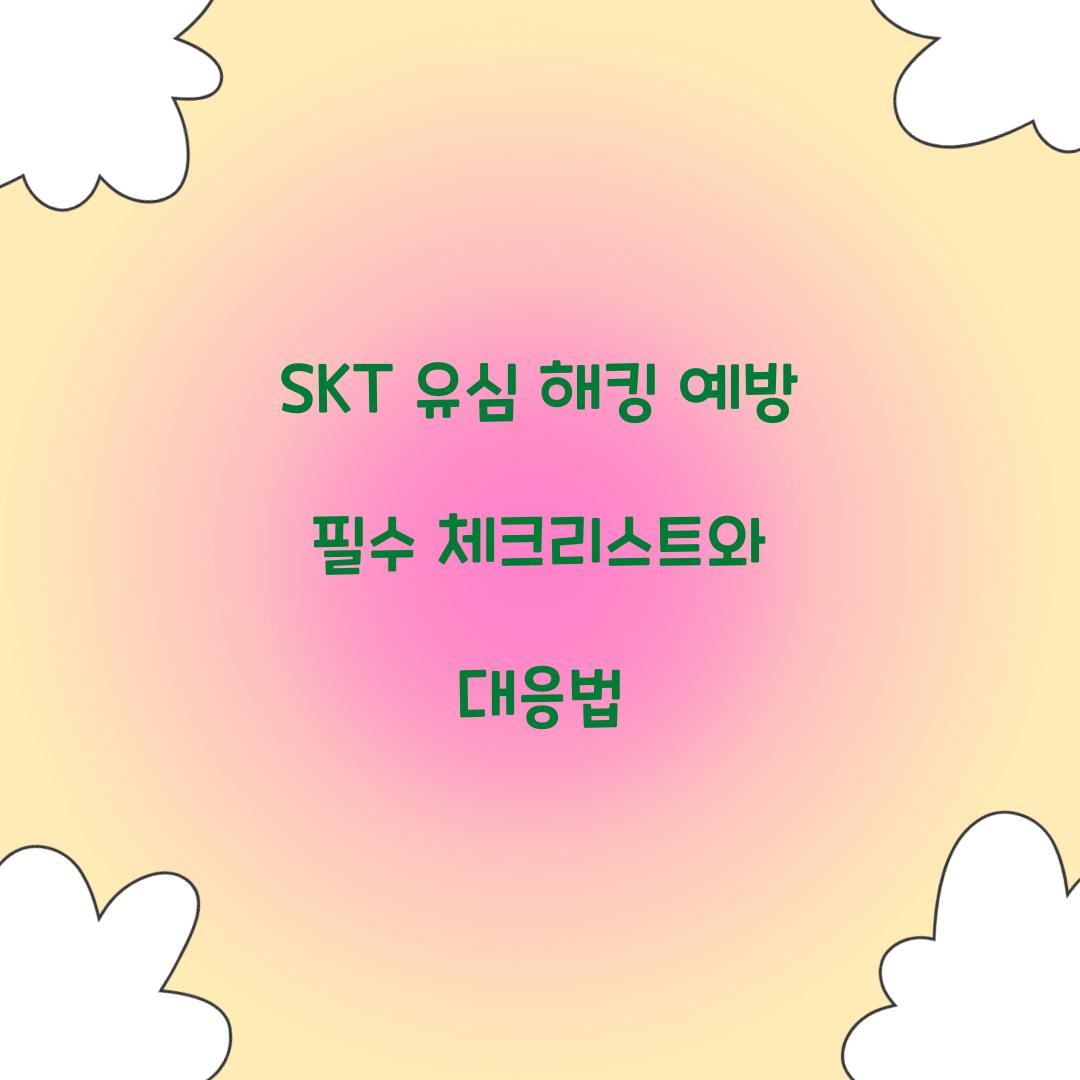 SKT 유심 해킹 예방