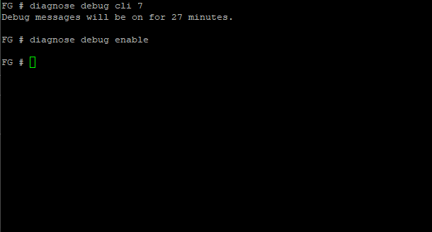 Fortigate diagnose debug cli