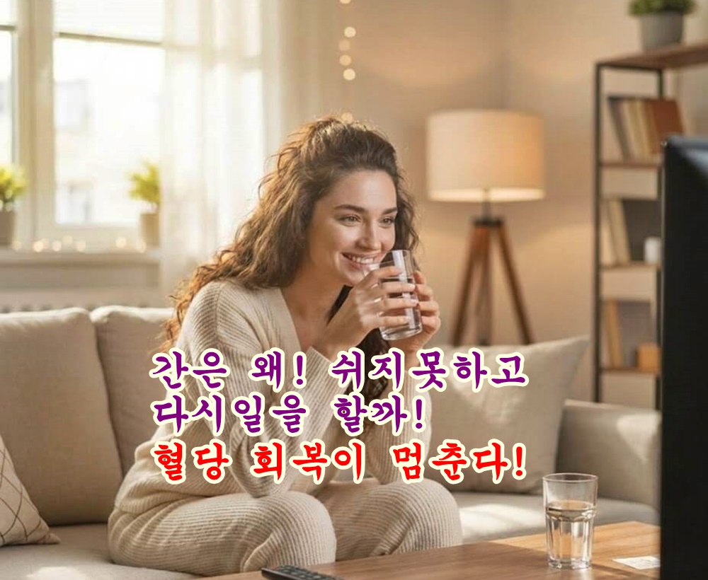 밤 10시 이후, 간이 쉬지 못하는 이유! 혈당 회복이 멈춘다.