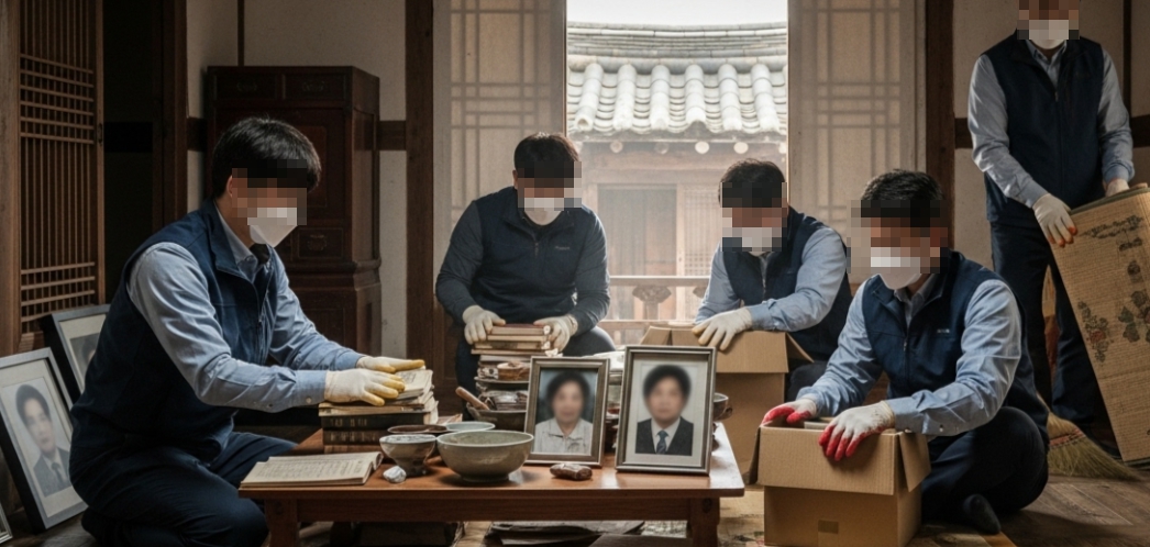 고인 짐 정리
