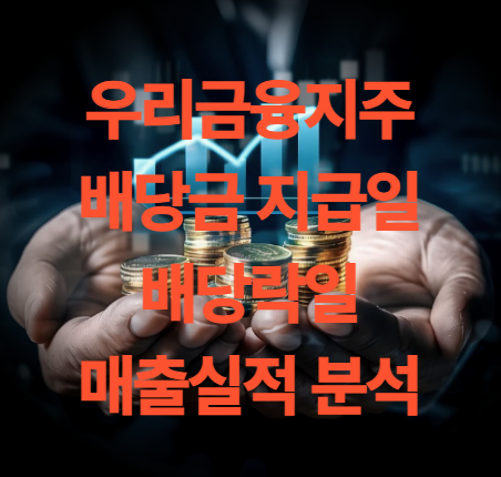 우리금융지주 배당금 지급일 배당락일 실적발표 내용 분석