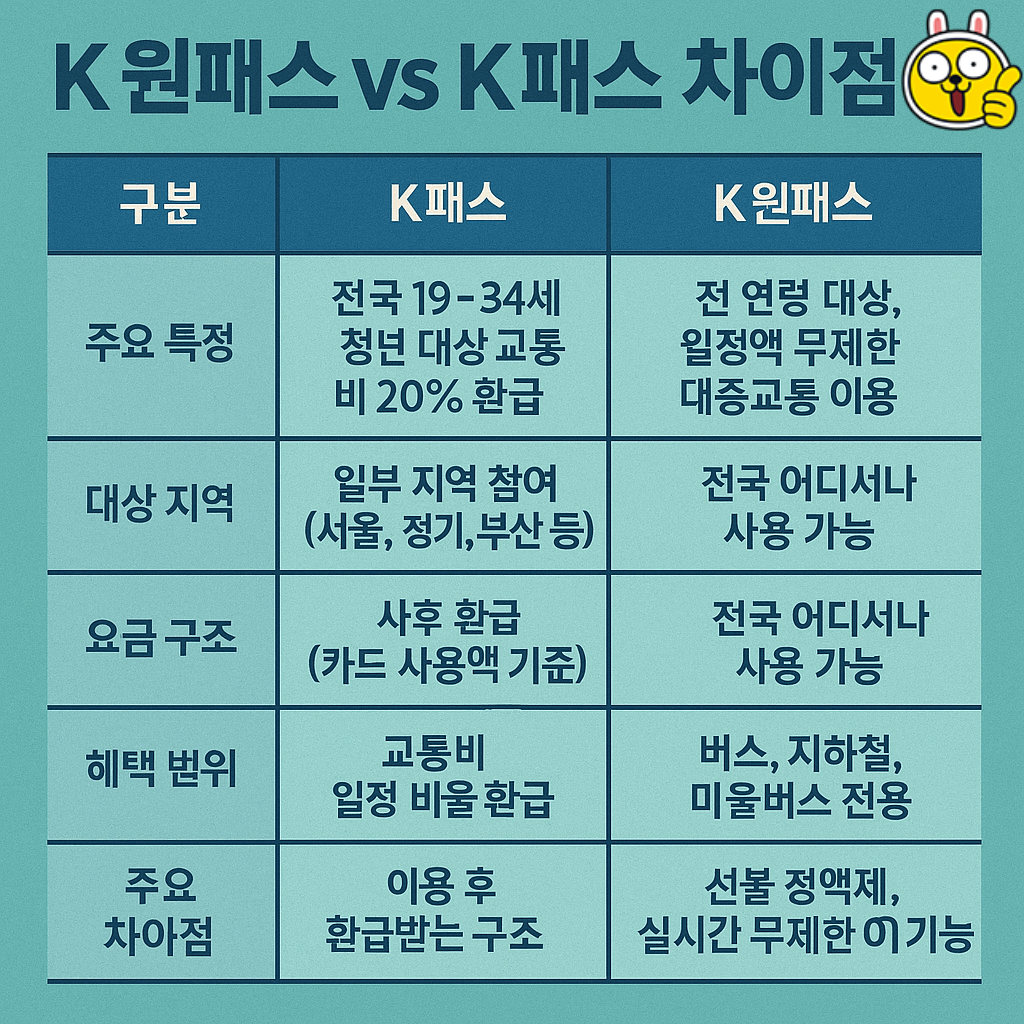 K원패스 신청방법! (혜택, 차이점 총정리)