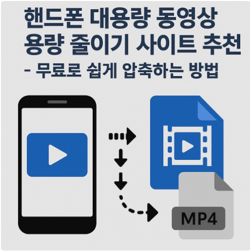 핸드폰 대용량 동영상 용량 줄이기 사이트 추천 - 무료로 쉽게 압축하는 방법