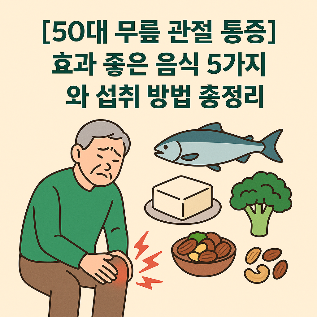 무릎 관절 통증에 효과 좋은 음식 5가지와 섭취 방법 총정리