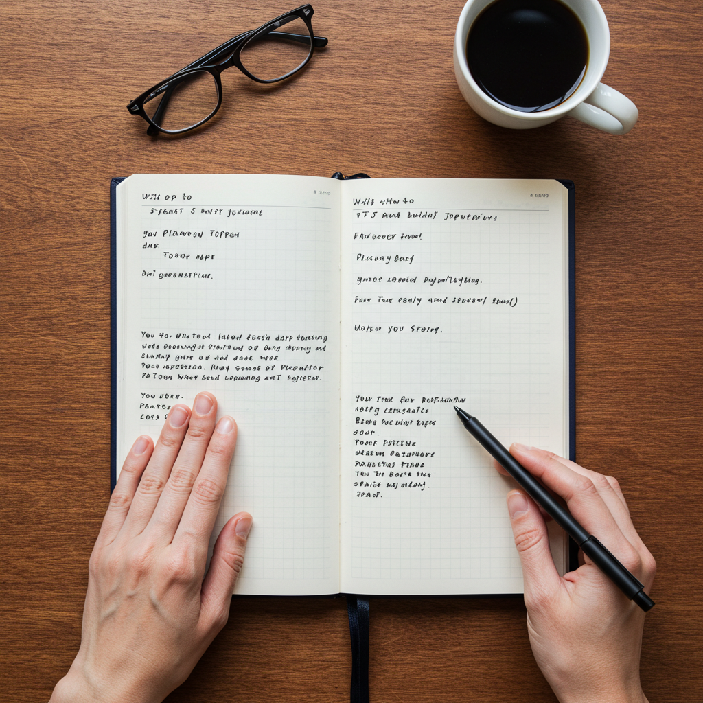 하루를 계획하는 5분 저널 쓰는 방법
