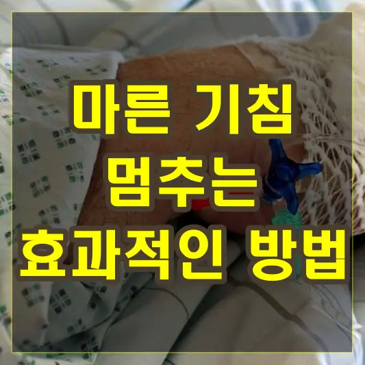 마른 기침을 멈추는 효과적인 방법