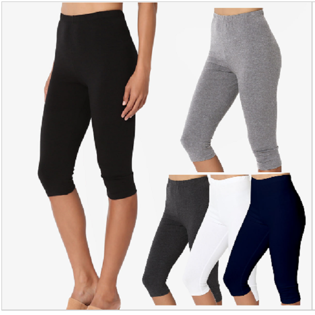 신축성 7부 면스판 레깅스