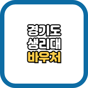 경기도 생리대 바우처
