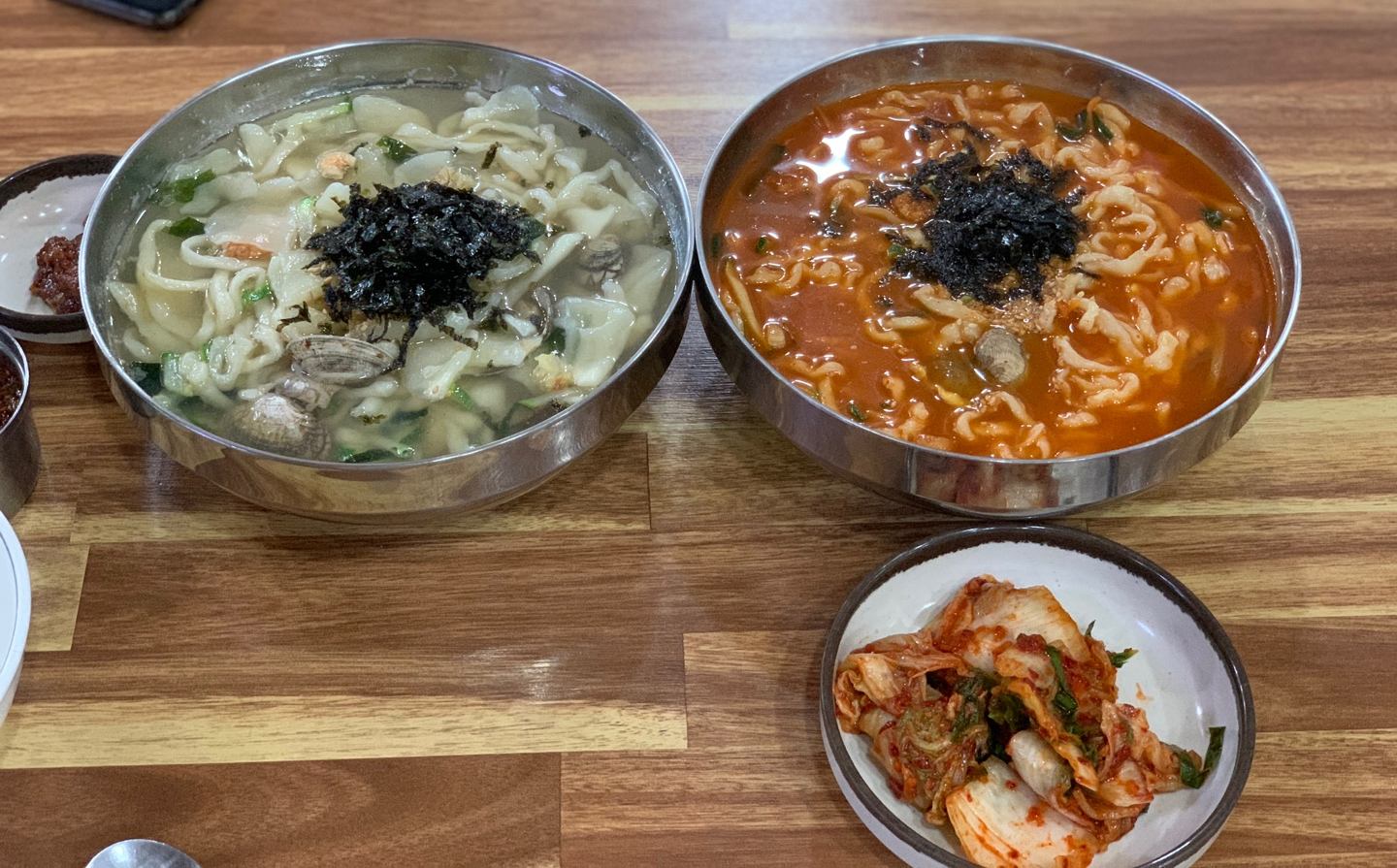 대구 영림칼국수 칼제비와 얼큰칼국수