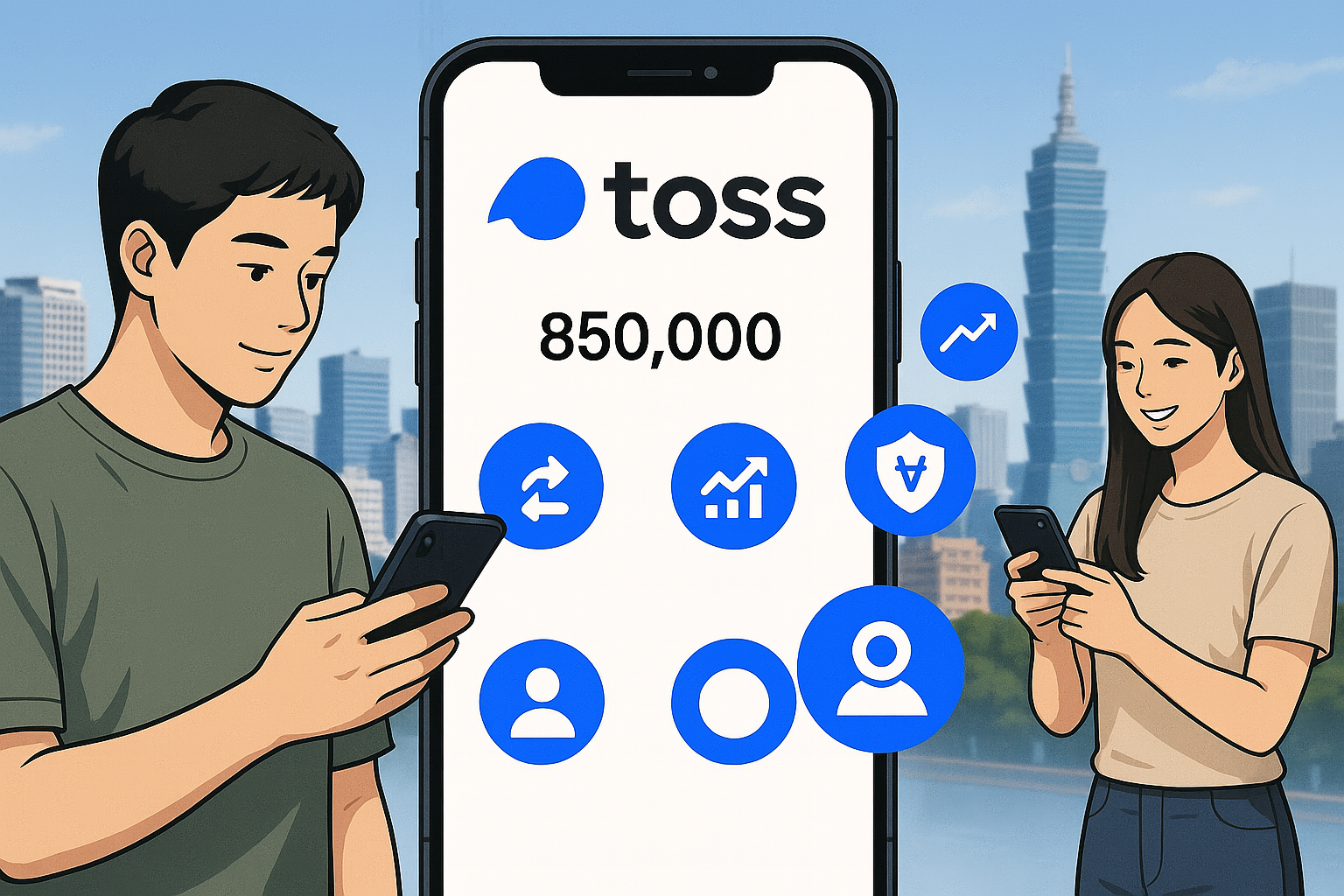 "토스 중심의 국내 앱뱅킹"에 대한 이미지입니다.