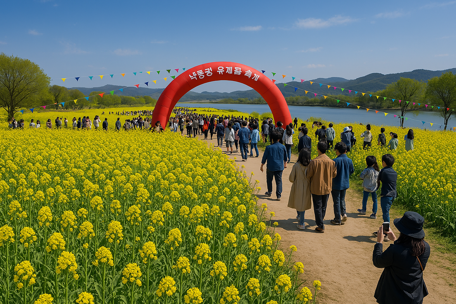 창녕 낙동강 유채꽃 축제 사진