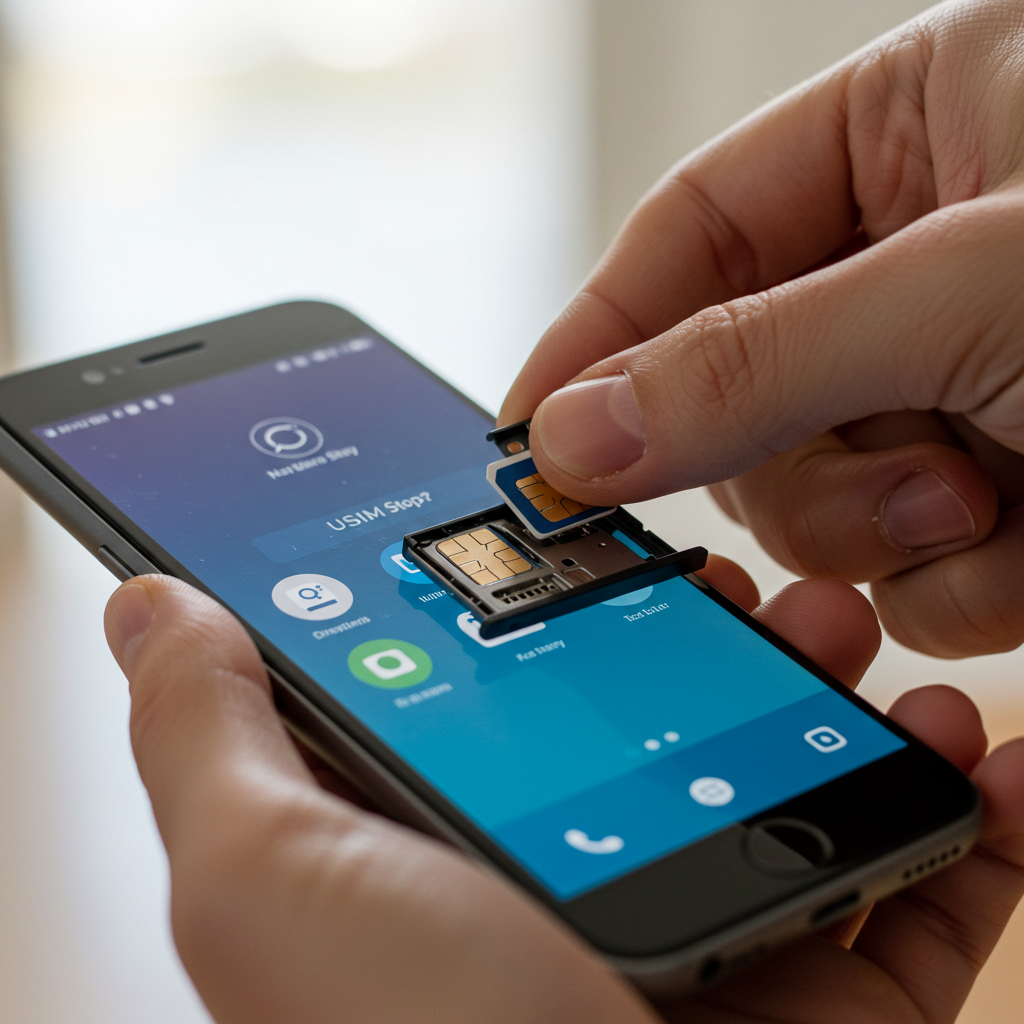 usim 칩 교체 사진