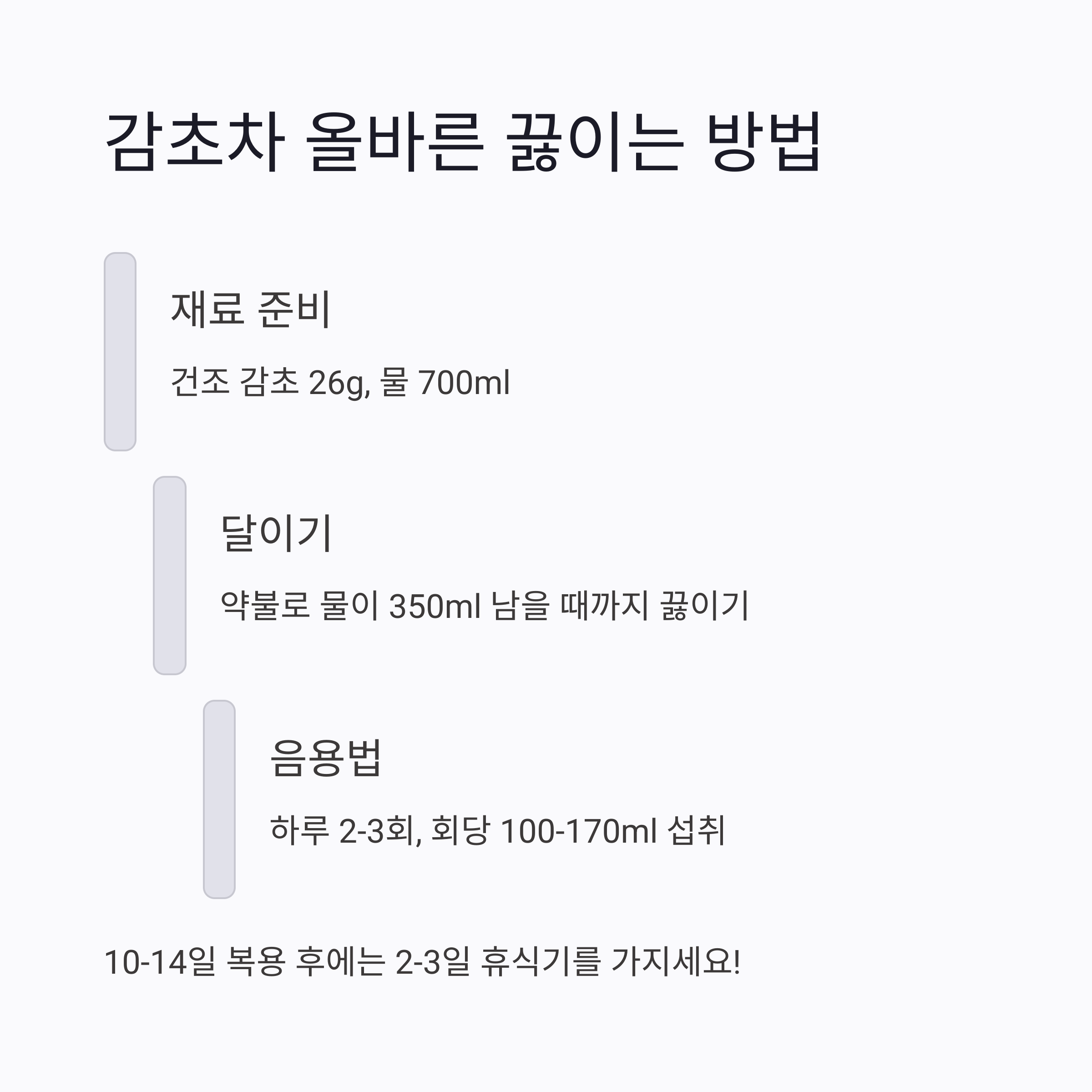 감초차 올바른 끓이는 방법