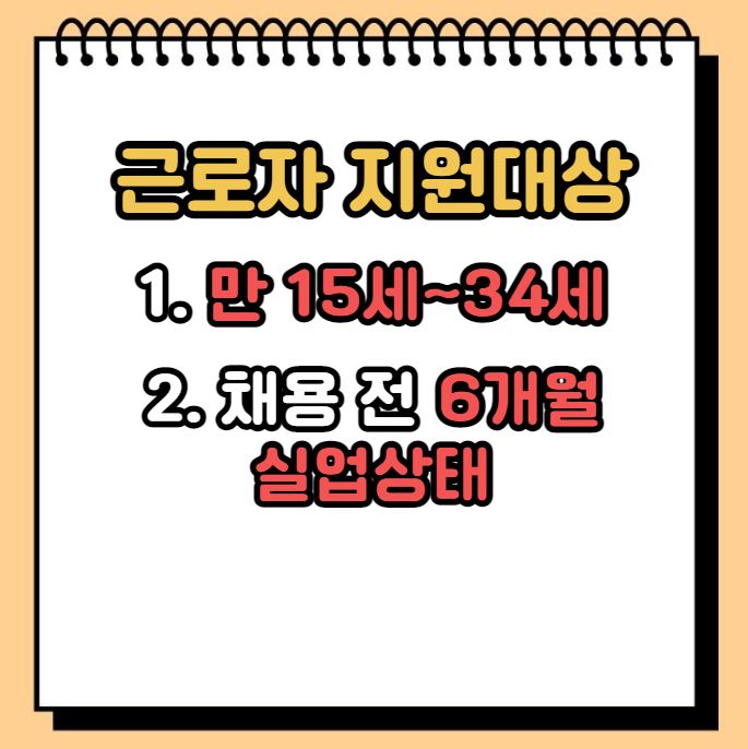 청년일자리도약장려금 지원 대상