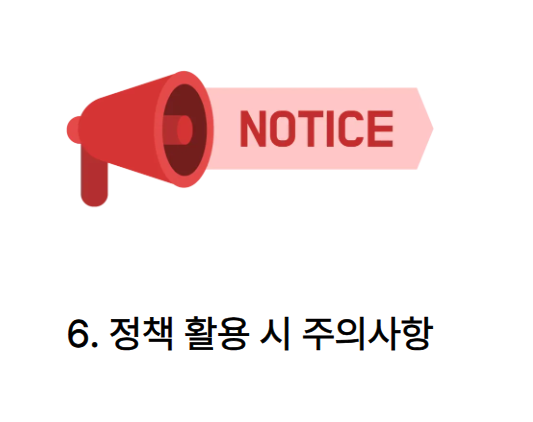 정책 활용 시 주의사항