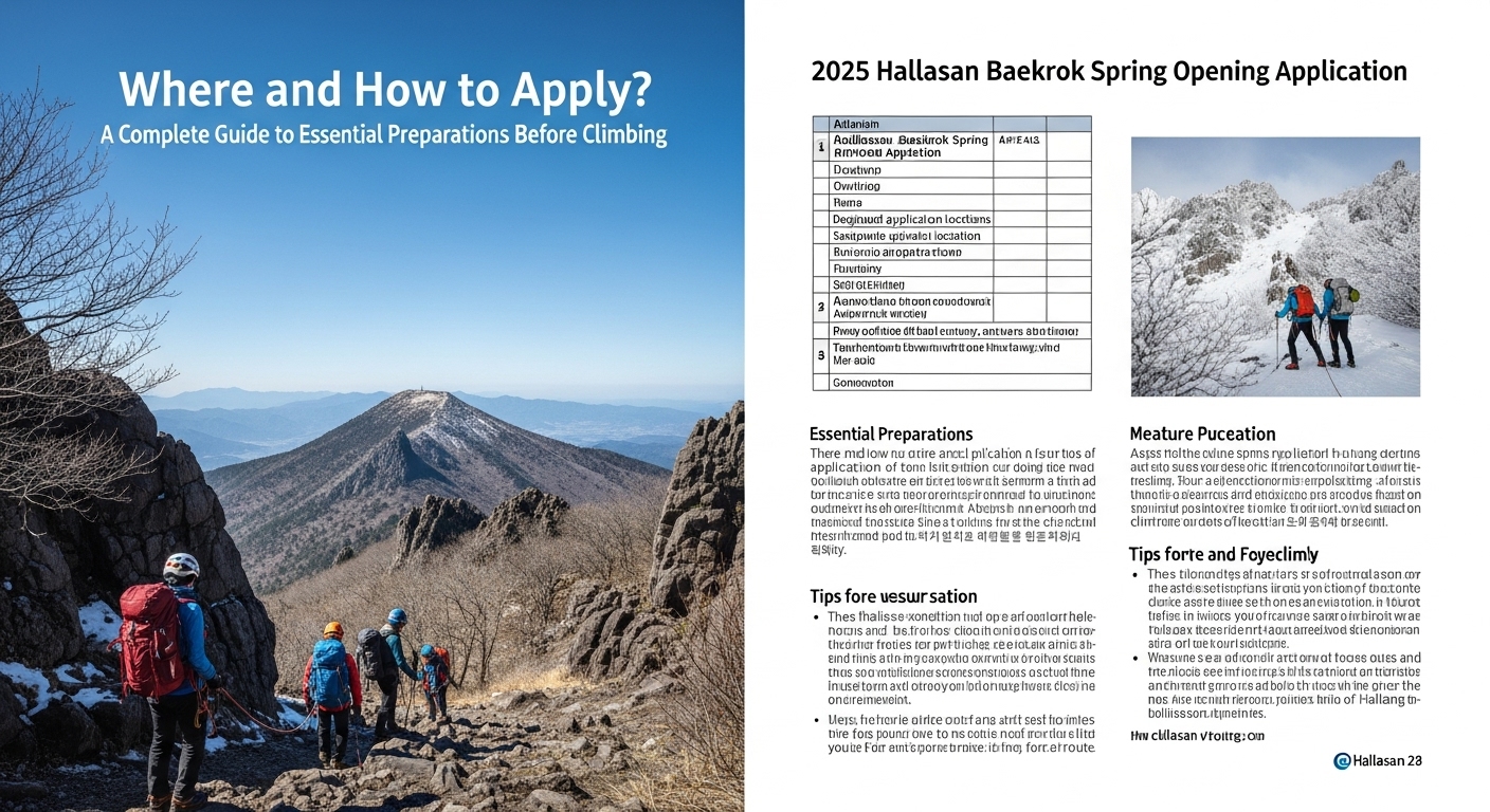 2025 백록샘 개방일정 확인