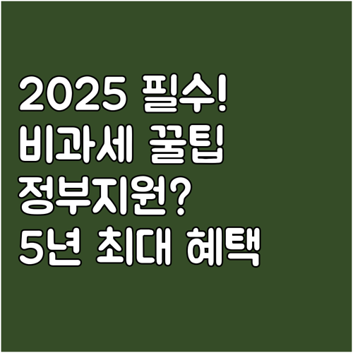 5년 만기 비과세 2025년 청년도약..