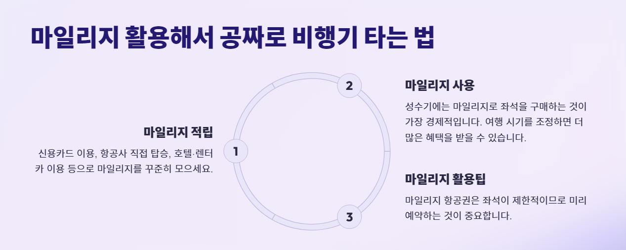 마일리지 활용해서 공짜로 비행기 타는 법