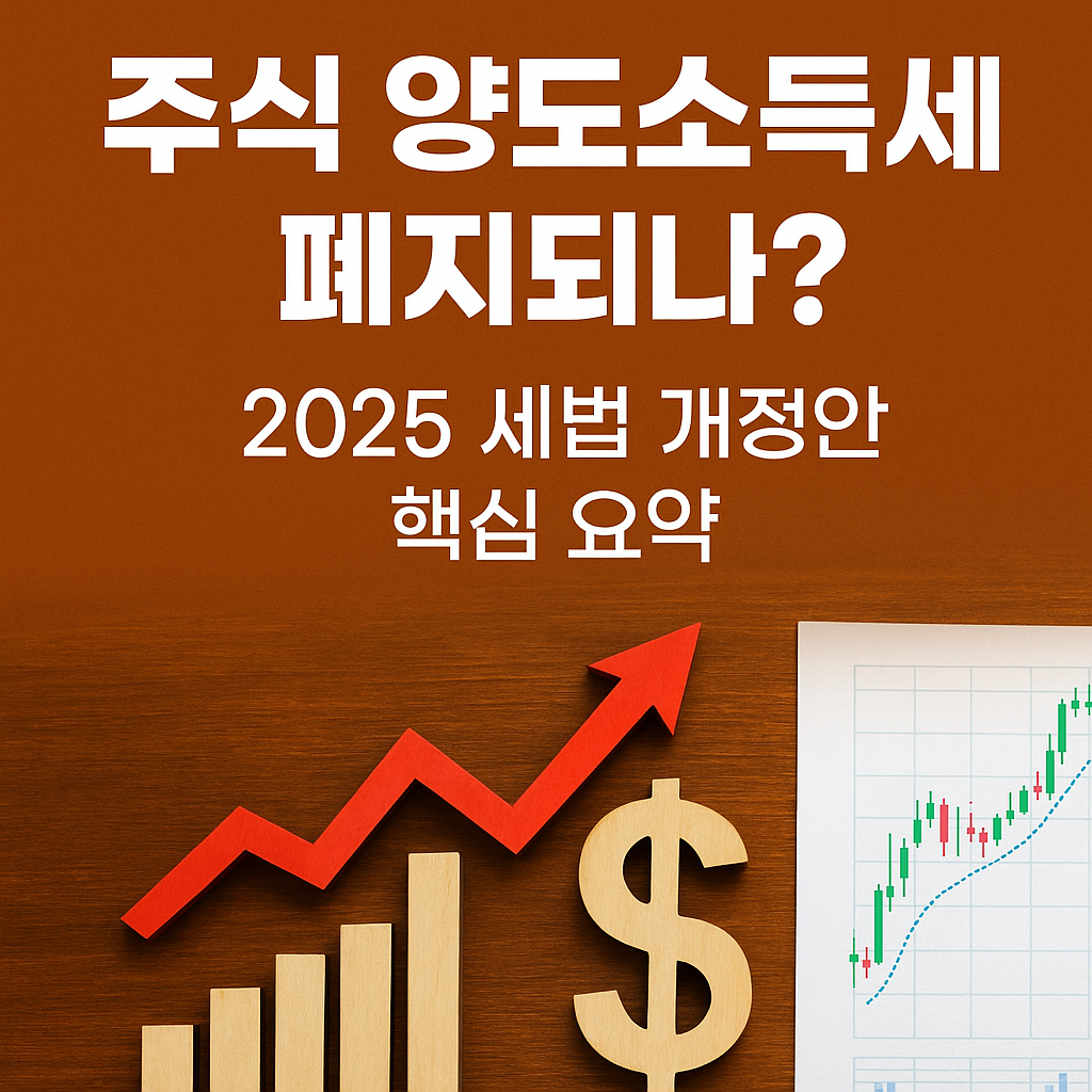 주식 양도소득세 폐지되나? 2025 세법 개정안 핵심 요약