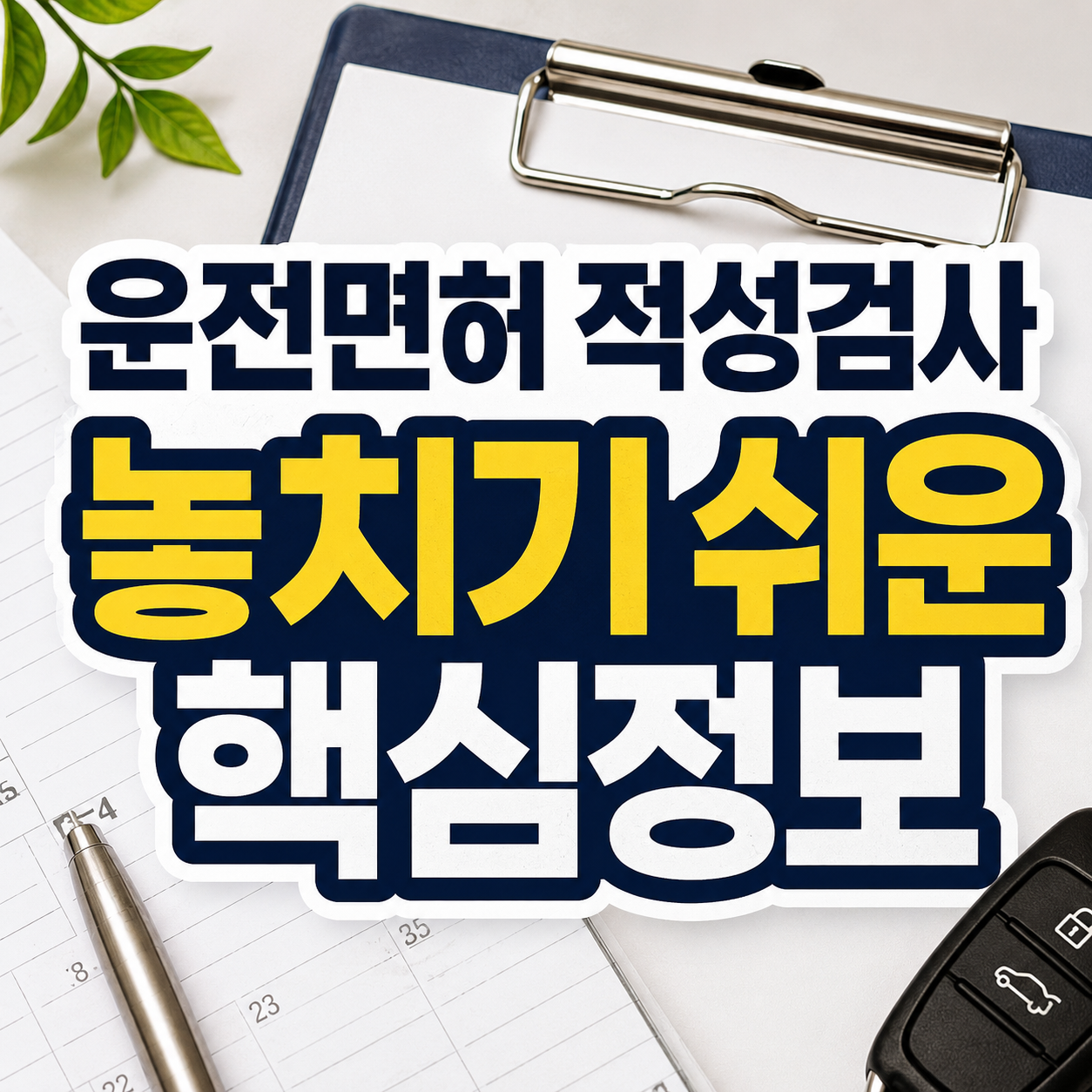 운전면허 적성검사 놓치기 쉬운 핵심정보, 대상&middot;기간&middot;신청 절차