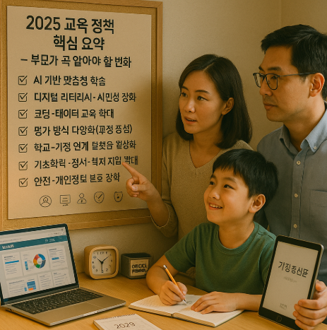 2025 교육 정책 핵심 요약 – 부모가 꼭 알아야 할 변화