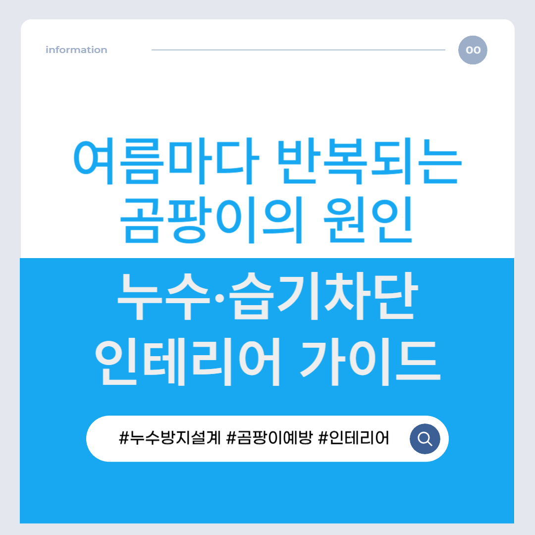 여름마다 반복되는 곰팡이의 원인｜누수&middot;습기 차단 인테리어 가이드