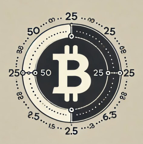비트코인 반감기를 나타내는 듯한 그림