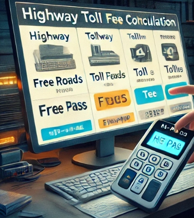 모니터와 계산기가 있는 모습