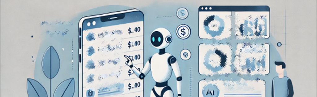 AI가 지출내역을 보는 듯한 모습