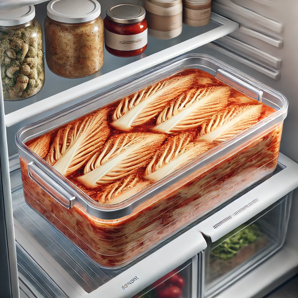 김치를 잘 보관한 모습