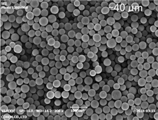 다양한 크기의 균일한 미립구 제조