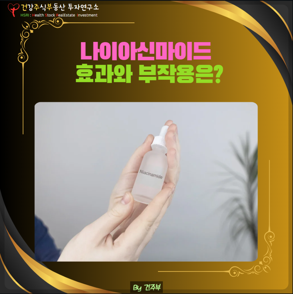 나이아신마이드 효과와 부작용(글 그림 : 건주부, 그림 출처 : Canva)