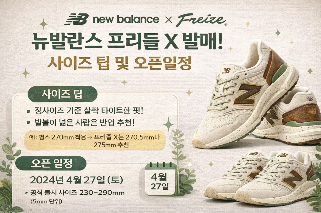 뉴발란스 프리즘X 발매일&middot;사이즈&middot;오픈일정 완벽 정리