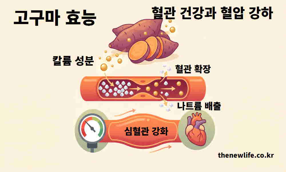 고구마 효능 혈관 건강 혈압 강하