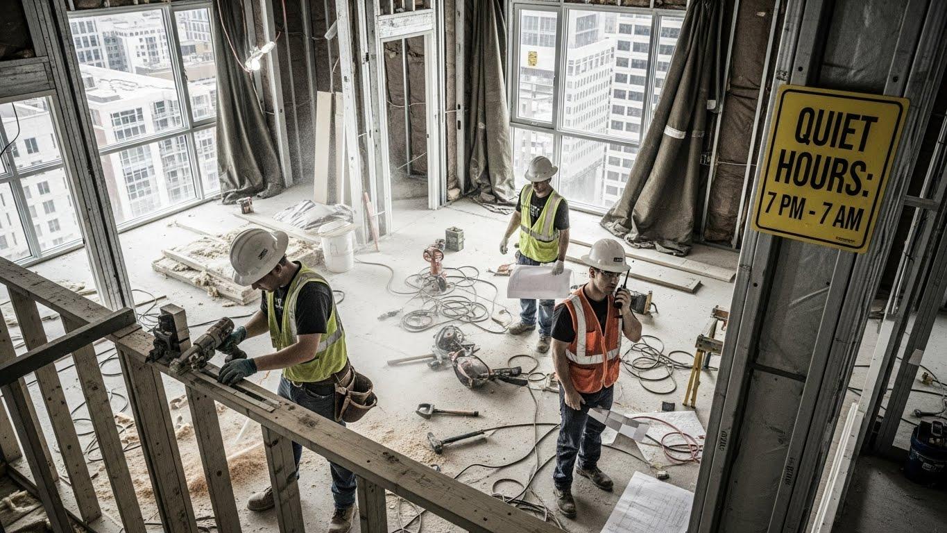 인테리어 공사 소음 시간