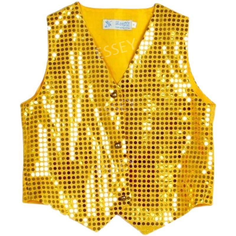 반짝이조끼 재즈 댄스 의상 무용 무대 소품 스팽글