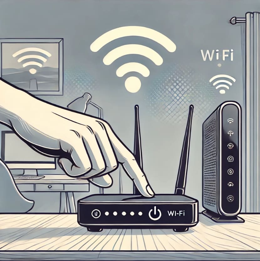 공유기-재부팅하는-모습