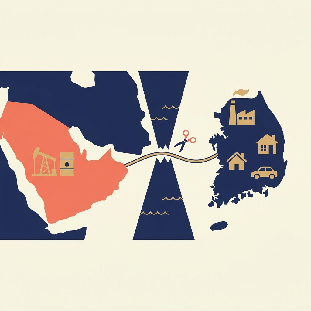 한국 에너지 수입의존도 호르무즈 해협 의존성 데이터