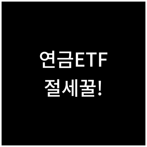연금계좌로 국내 상장 배당 ETF 절..