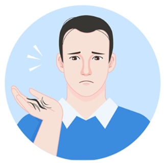 남성형 탈모를 겪고있는 남성